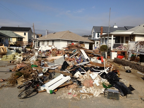 Property Resilience Assessment showing climate risk and severe storm damage to residential homes