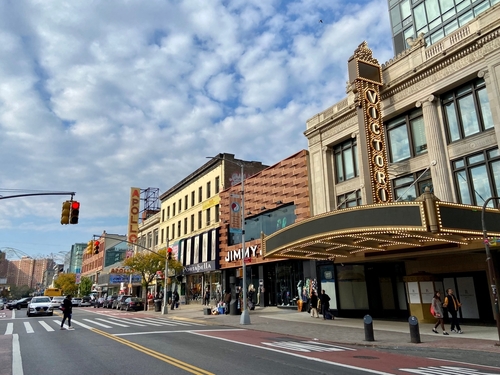 Victoria Theater on 125th Street in Harlem, one of NYC’s historic landmarks undergoing mixed-use redevelopment